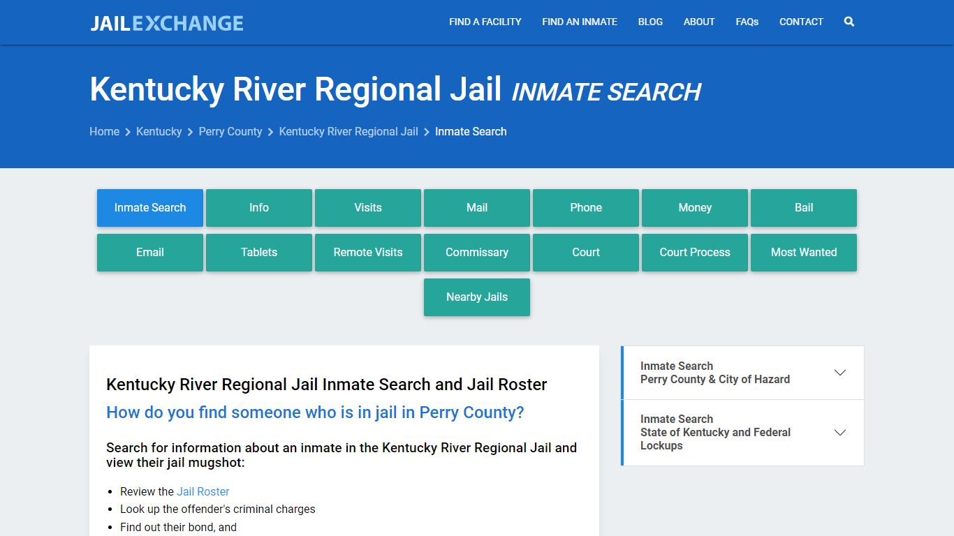 Inmate Search: Roster & Mugshots - Kentucky River Regional Jail, KY